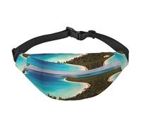 Island of Cuba Ceinture réglable Sac banane tendance résistant à l'eau Sac banane de randonnée Sac banane pour les voyages, la course à pied, la randonnée, le cyclisme, noir, One Size