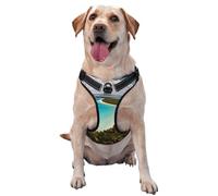 Island of Cuba Gilet de traction pour animal domestique Harnais pour chien de taille moyenne Fournitures d'extérieur Voyage promenade chien