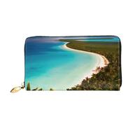 Island of Cuba Portefeuille en cuir pour téléphone portable, carte de crédit, argent avec poche zippée, noir, taille unique, Noir/blanc, One Size