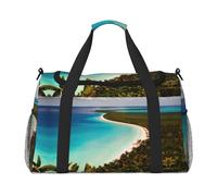 Island of Cuba Sac de voyage avec fermetures éclair et poignées, grand sac de sport pliable pour vacances en famille, Noir , Taille unique