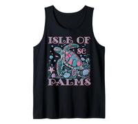 Island of PALMS SC Tortue Lover Coloré Beach SOUVENIR Débardeur