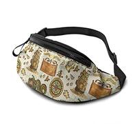 Island Sailing Ship Wind Rose Taille Sac avec Sangle Réglable Hanche Bum Sac pour Homme Femmes Sports De Plein Air Courir Gym Voyager