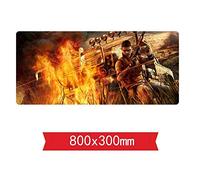 Island Survival Mouse Mat Gaming, 800 X 300 X 3 Mm, Base en Caoutchouc Antidérapante, Précision Et Vitesse Optimales, Compatible avec Les Souris Laser Et Optiques, E