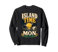Island Time Mon Tambour dAcier Palmier Plage Tropique Sweatshirt