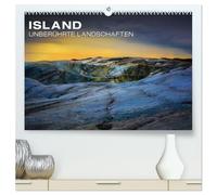 Island - Unberührte Landschaften (hochwertiger Premium Wandkalender 2026 DIN A2 quer), Kunstdruck in Hochglanz: Jeden Monat ein Stück Island - Die schönsten Wasserfälle und größten Gletscher Europas