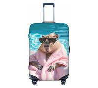 Island Vacation Housses de protection élastiques pour bagages de voyage avec cochon d'Inde 45,7 à 81,3 cm, noir, X-Large