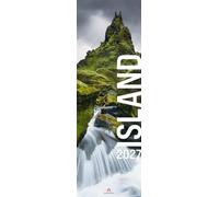 Island Vertikal Kalender 2027: Vertikaler Panorama-Kalender im schlanken Hochformat (33x100 cm) | Für Skandinavien-Fans und Weltreisende