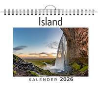 Island: (Wandkalender 2026, Kalender DIN A4 quer, Monatskalender im Querformat mit Kalendarium, das perfekte Geschenk)