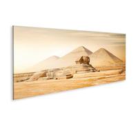 islandburner Gizeh Impression sur toile Motif sphinx et pyramides au soleil 120 x 40 cm