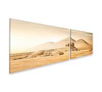 islandburner Gizeh Impression sur toile Motif sphinx et pyramides au soleil 160 x 40 cm