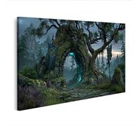 islandburner Image sur toile Arche de pierre mystique Décoration murale pour salon pour les aventuriers - Edition D1