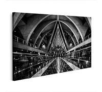 islandburner Image sur toile Architecture futuriste en noir et blanc pour un design d'intérieur moderne - Edition O2