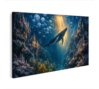 islandburner Image sur toile Baleine majestueuse dans un monde sous-marin mystérieux - Edition X1