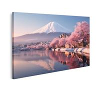 islandburner Image sur toile Belles fleurs de cerisier Fuji Montagne Japon Printemps Saison Beau mont Fuji Cerise Photos murales Affiches