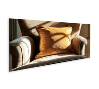 islandburner Image sur toile - Coussin en velours confortable à la lumière chaude - Décoration de salon pour les amateurs de détente - Panorama