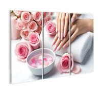 islandburner Image sur toile de qualité supérieure - Manucure de roses - Mains - Bien-être - Spa - Beauté - Relaxation