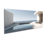 islandburner Image sur toile élégante Infinity Pool pour salon moderne, parfaite pour les amateurs de mer - Panorama