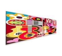 islandburner Image sur toile - Instruments de musique - Art pop art coloré - Tableau mural