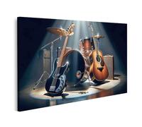 islandburner Image sur toile Instruments de musique dans la lumière du phare Scène Images murales Poster