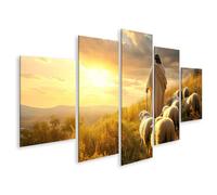 islandburner Image sur toile Jésus se tient au milieu des moutons Images murales Poster