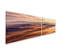 islandburner Image sur toile Lever de soleil sur le paysage de montagne brumeux Images murales Poster