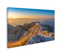 islandburner Image sur toile Lever de soleil sur les sommets de montagne avec point de vue Images murales Poster