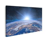 islandburner Image sur toile Lever de soleil sur Terre vu de l'espace Images murales Poster