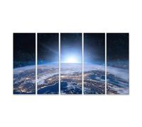 islandburner Image sur toile Lever de soleil sur Terre vu de l'espace Images murales Poster