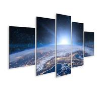islandburner Image sur toile Lever de soleil sur Terre vu de l'espace Images murales Poster