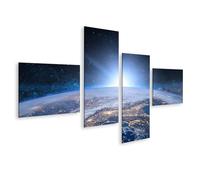 islandburner Image sur toile Lever de soleil sur Terre vu de l'espace Images murales Poster