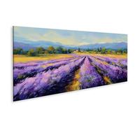 islandburner Image sur toile Magnifique champ de lavande en Provence - Panorama