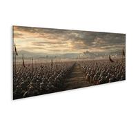 islandburner Image sur toile murale historique d'une armée guerrière devant la ville - Panorama