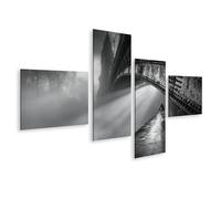 islandburner Image sur toile Mystique Tour à vélo Décoration murale Salon pour les aventuriers - 4 pièces - Edition Z1