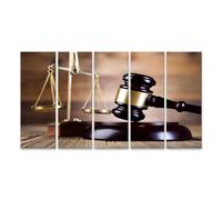 islandburner Image sur toile représentant le marteau du juge et la balance symbole de la justice