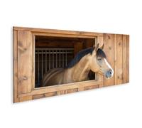 islandburner Image sur toile représentant un portrait de cheval majestueux - Décoration murale pour salon - Panorama