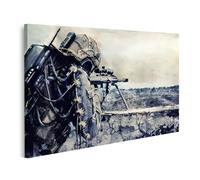 islandburner Image sur toile représentant un soldat en cours d'utilisation Observation du paysage de ruines