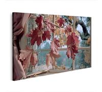islandburner Image sur toile - Romantique d'automne - Feuilles d'érable - Décoration murale pour salon pour les amoureux de la nature - Edition G1