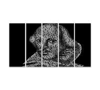 islandburner Image sur toile Silhouette noire avec fragments de texte blancs Shakespeare Images murales Poster