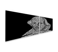 islandburner Image sur toile Silhouette noire avec fragments de texte blancs Shakespeare Images murales Poster