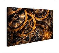 islandburner Image sur toile Vintage Mouvement mécanique et engrenages comme tableau mural - Edition O1