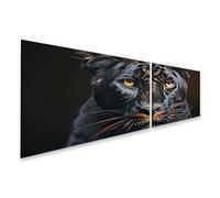 islandburner Image sur toile Visage d'une panthère noire Images murales Poster