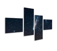 islandburner Impression sur toile - 4 pièces - Motif vol de comètes - Décoration de bureau - Pour les fans de l'espace - Édition S1