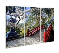 islandburner Impression sur toile - Belle Sakura dans le temple