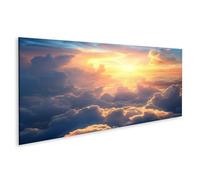 islandburner Impression sur toile de qualité supérieure - Lever de soleil sur les nuages - Une ambiance matin céleste