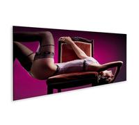 islandburner Impression sur toile Fashion Shoot Jeune Femme Lingerie érotique pour chambre à coucher Fétiche BD - Toile 120 x 40 cm - Panorama