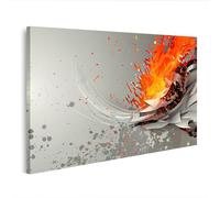 islandburner Impression sur toile Feu et Couleurs Danse Expression Abstraite - Toile 80 x 40 cm