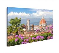 islandburner Impression sur toile Florence au printemps Toscane Italie - 80 x 40 cm