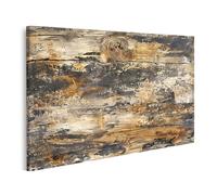 islandburner Impression sur toile Motif bois patiné avec nœuds et approches de branches - Toile 80 x 40 cm