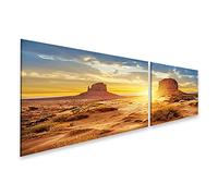 islandburner Impression sur toile Motif coucher de soleil Monument Valley USA Canyons Arizona
