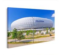 islandburner Impression sur toile par exemple Stade moderne Architecture Munich Journée ensoleillée - Toile 80 x 40 cm